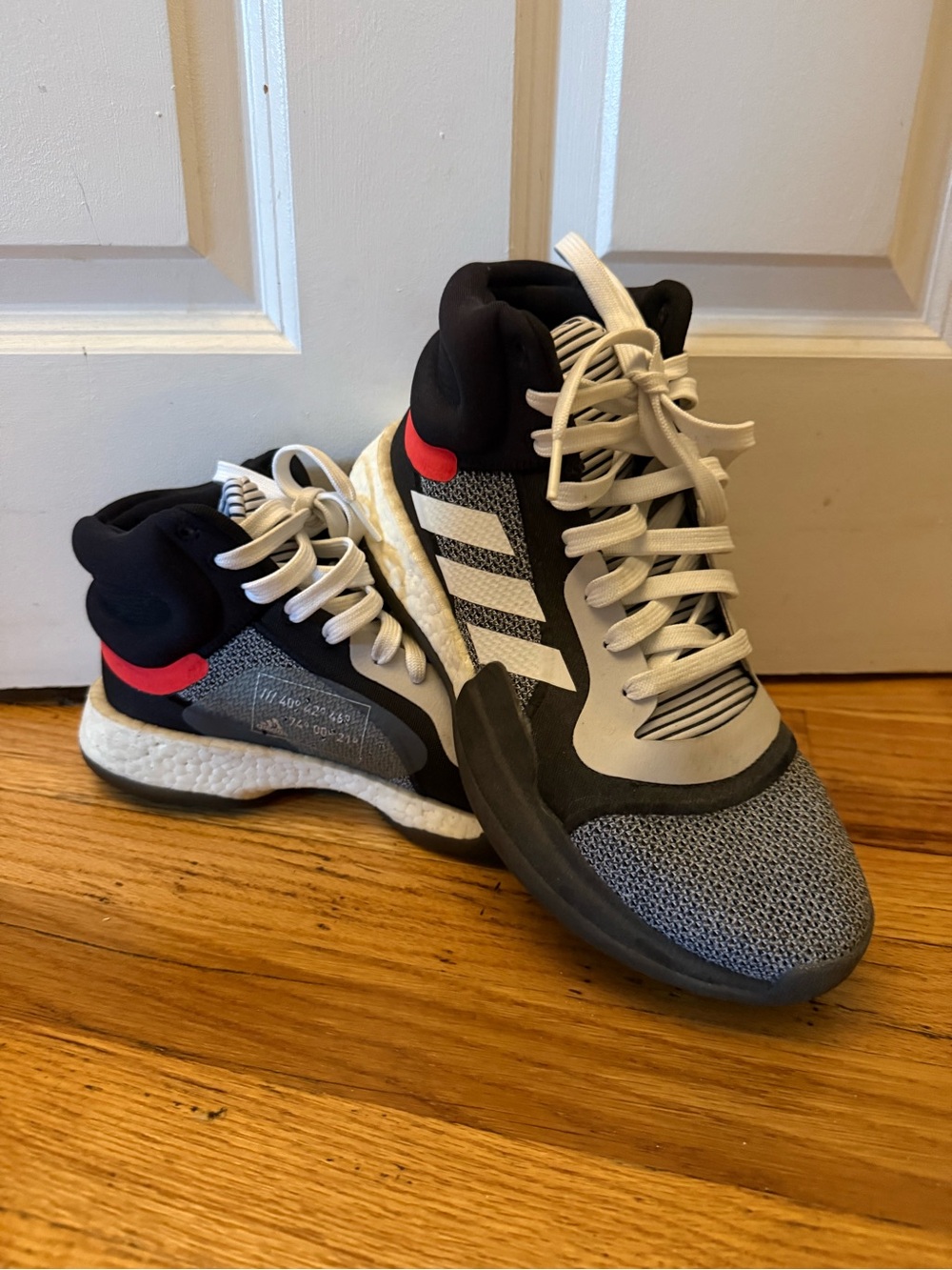 Adidas Marquee Boost Men’s Size 8 Basketball Shoes Black White Red BB7822